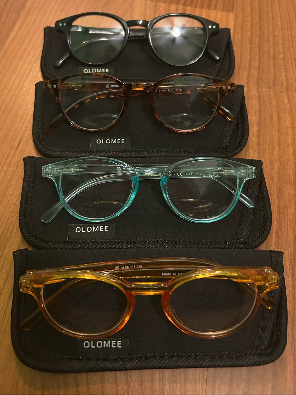 4 Pairs, Blue Light Blocking Reading Glasses , +0.75 for small head/petite face